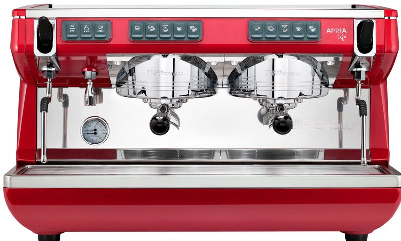 Кофемашина NUOVA SIMONELLI APPIA LIFE 2GR V/ красный+экономайзер+высокая группа 1ф