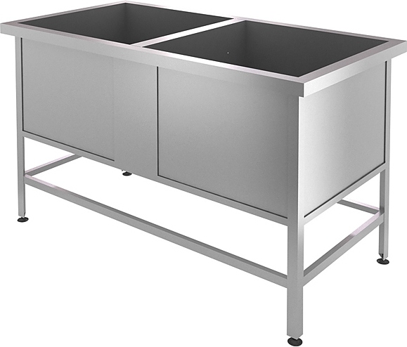 Ванна моечная Cryspi ВМШН Э 2 (L=1250, S=630, H=870, G=400)