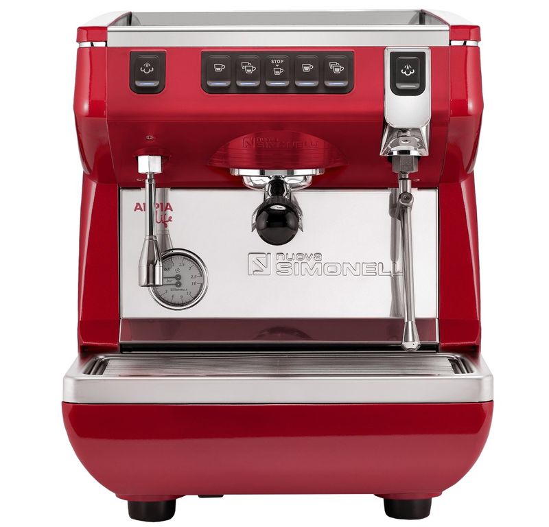 Кофемашина NUOVA SIMONELLI APPIA LIFE 1GR V/ красный+высокая группа 1ф