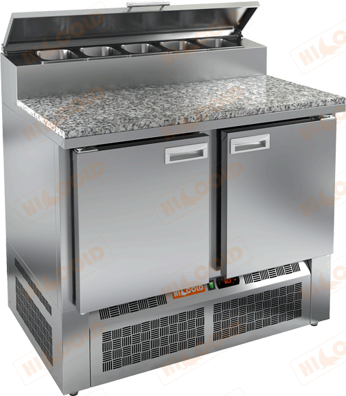 Стол для пиццы HiCold PZE2-11/GN (1/6H) камень