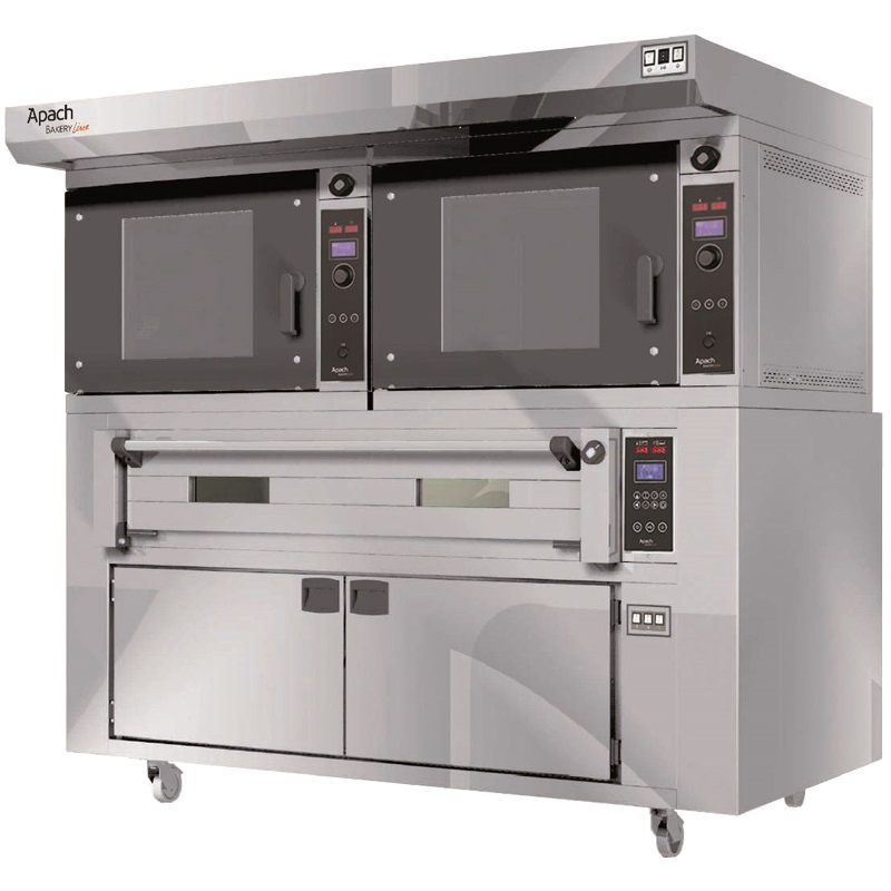 Печь конвекционная БЕЗ КОЗЫРЬКА с подом с расстойкой APACH BAKERY LINE 2K5P60P DP+E4L18PA DPBI-T