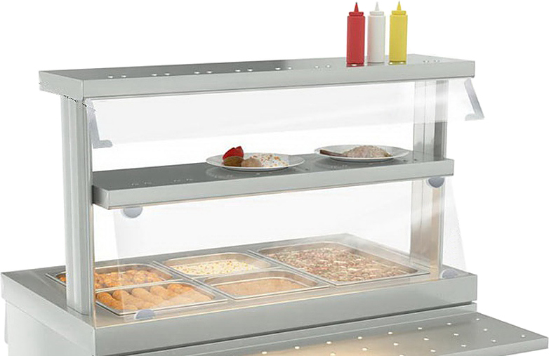 Защитное стекло полки 1-го яруса АТЕСИ Ривьера 1500мм