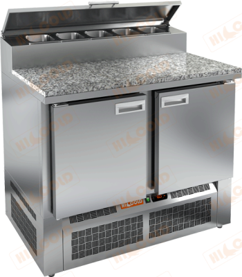 Стол для пиццы HiCold PZE2-11/GN (1/6H) камень