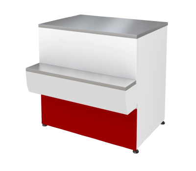 Прилавок расчетно-кассовый неохлаждаемый Марихолодмаш П2629 Таир красный