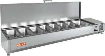 Витрина холодильная HiCold VRTG 1485 к PZE3 со стеклом