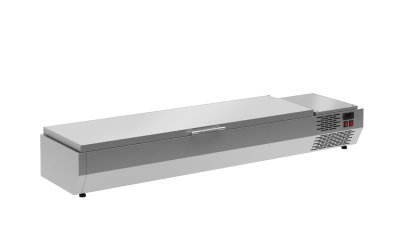 Витрина холодильная Carboma A40 SM 1,2 с крышкой 0430 ( VT2-G с крышкой)