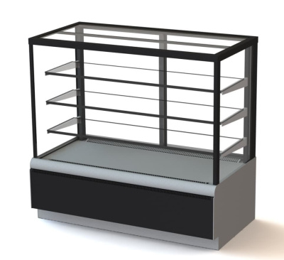 Витрина холодильная CARBOMA KC70 VV 1,3-1 9006-9005 (ВХСв-1,3д Cube Люкс ТЕХНО)